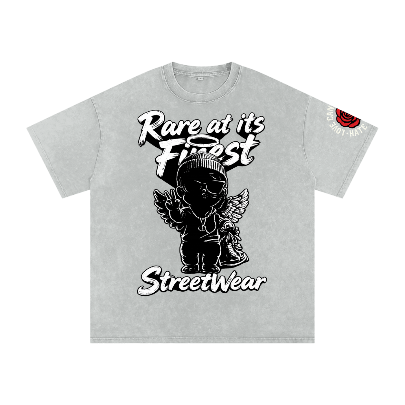 RAIF Snow Washed Oversized Cotton T-Shirt