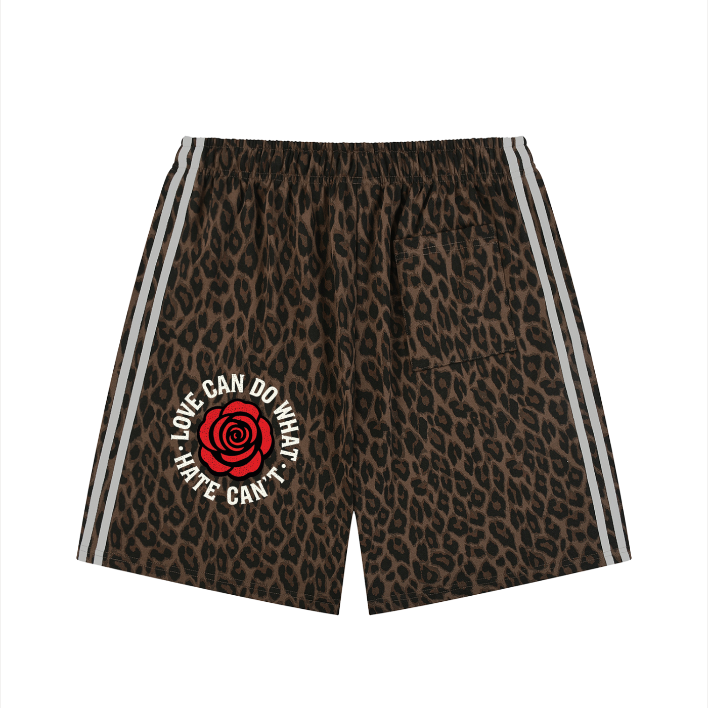 RAIF Unisex Heavyweight Leopard Drawstring Shorts