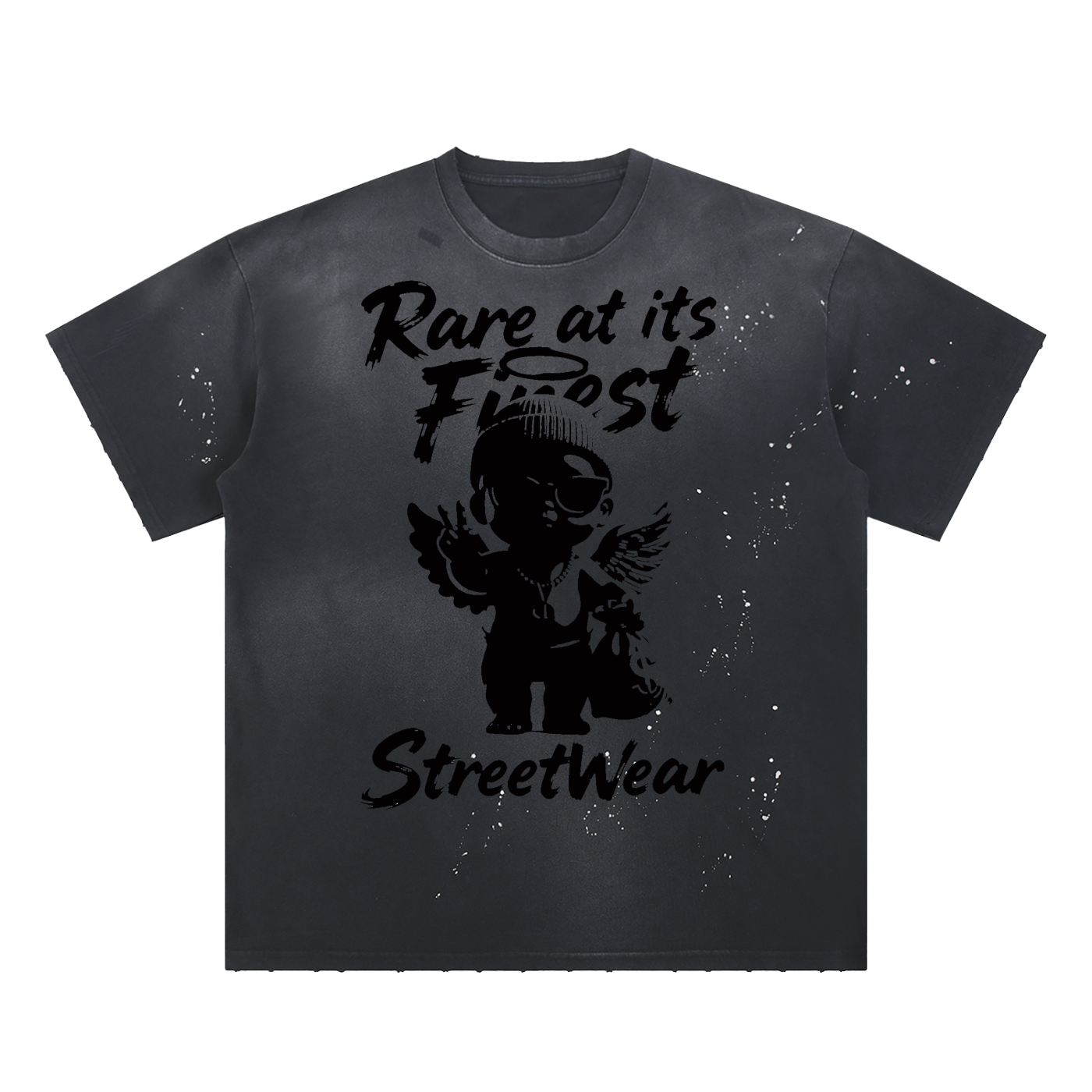 RAIF Hand-Frayed Splatter T-Shirt