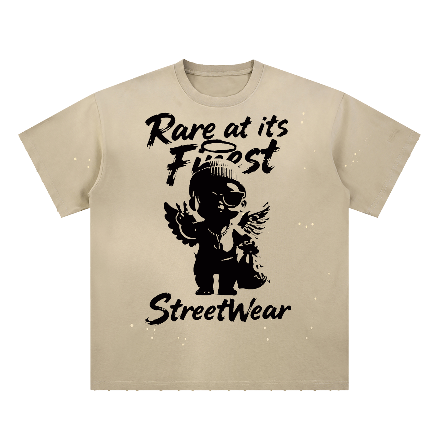 RAIF Hand-Frayed Splatter T-Shirt