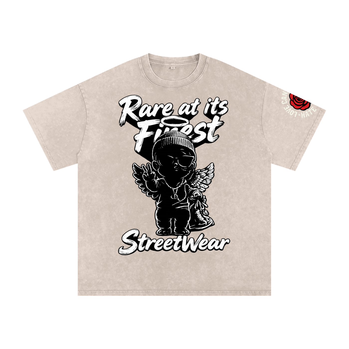 RAIF Snow Washed Oversized Cotton T-Shirt