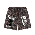 RAIF Unisex Heavyweight Leopard Drawstring Shorts