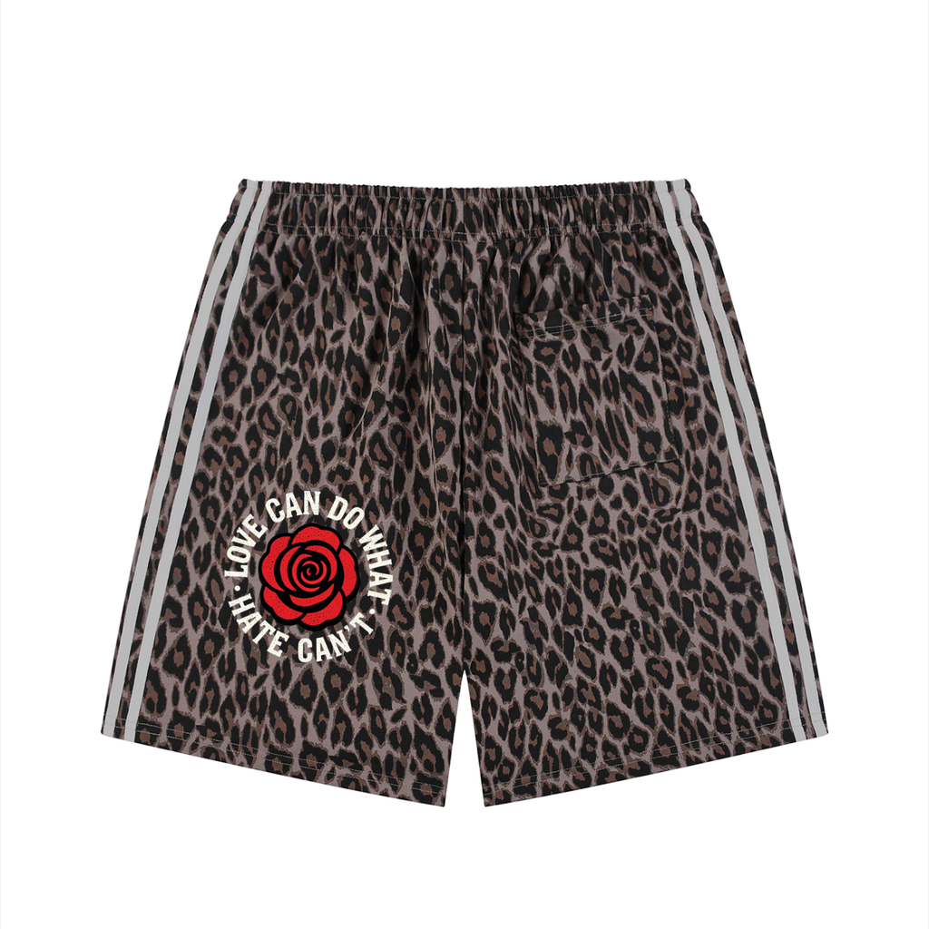 RAIF Unisex Heavyweight Leopard Drawstring Shorts