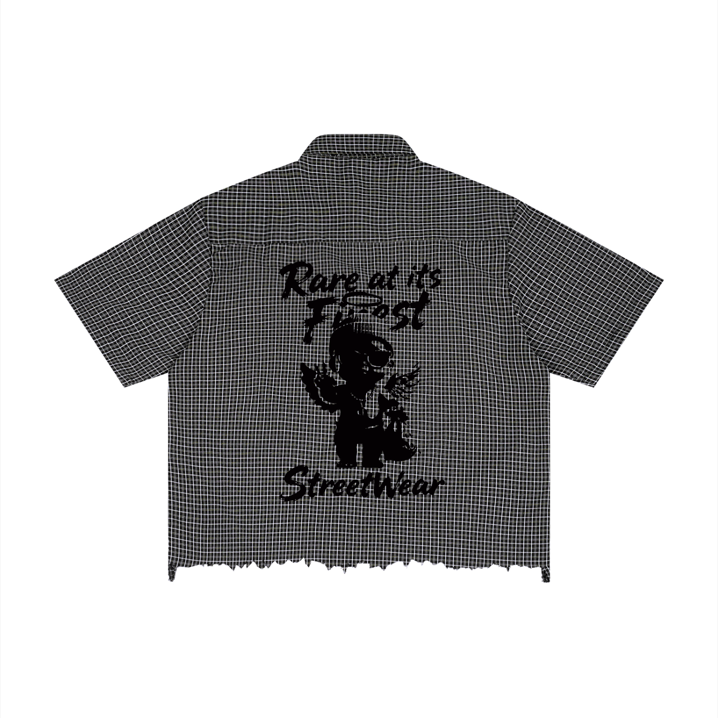 RAIF Distressed Plaid Boxy Shirt