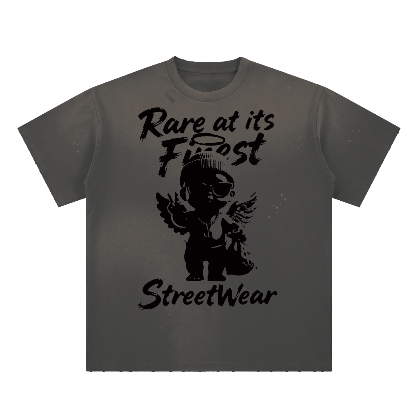RAIF Hand-Frayed Splatter T-Shirt
