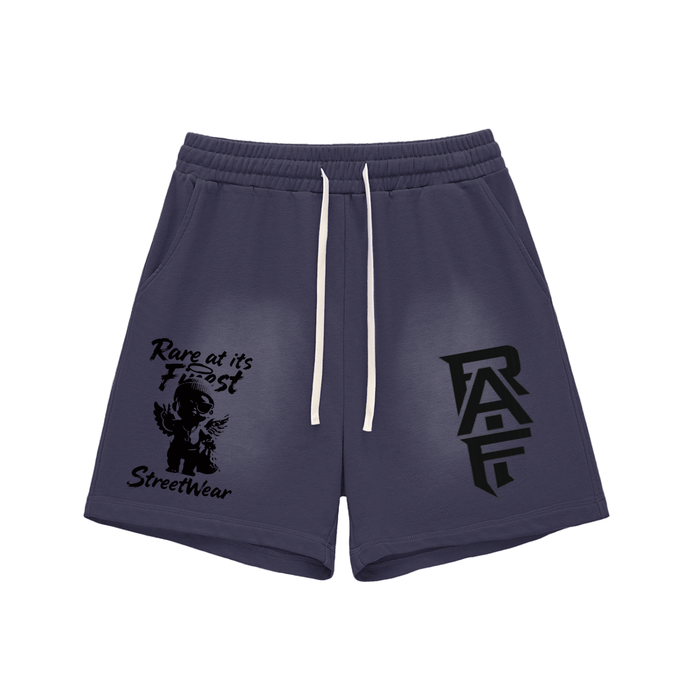 RAIF Sun Fade Raw Edge Cotton Shorts
