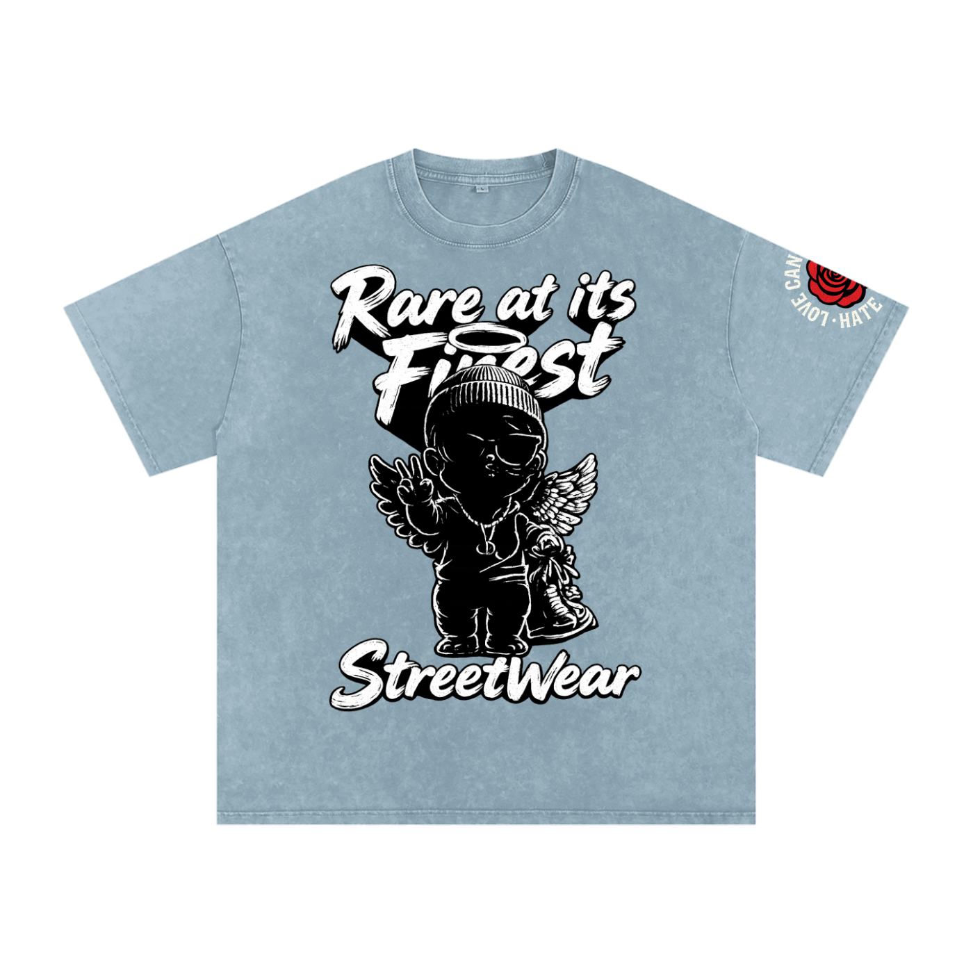 RAIF Snow Washed Oversized Cotton T-Shirt