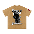 RAIF Snow Washed Oversized Cotton T-Shirt
