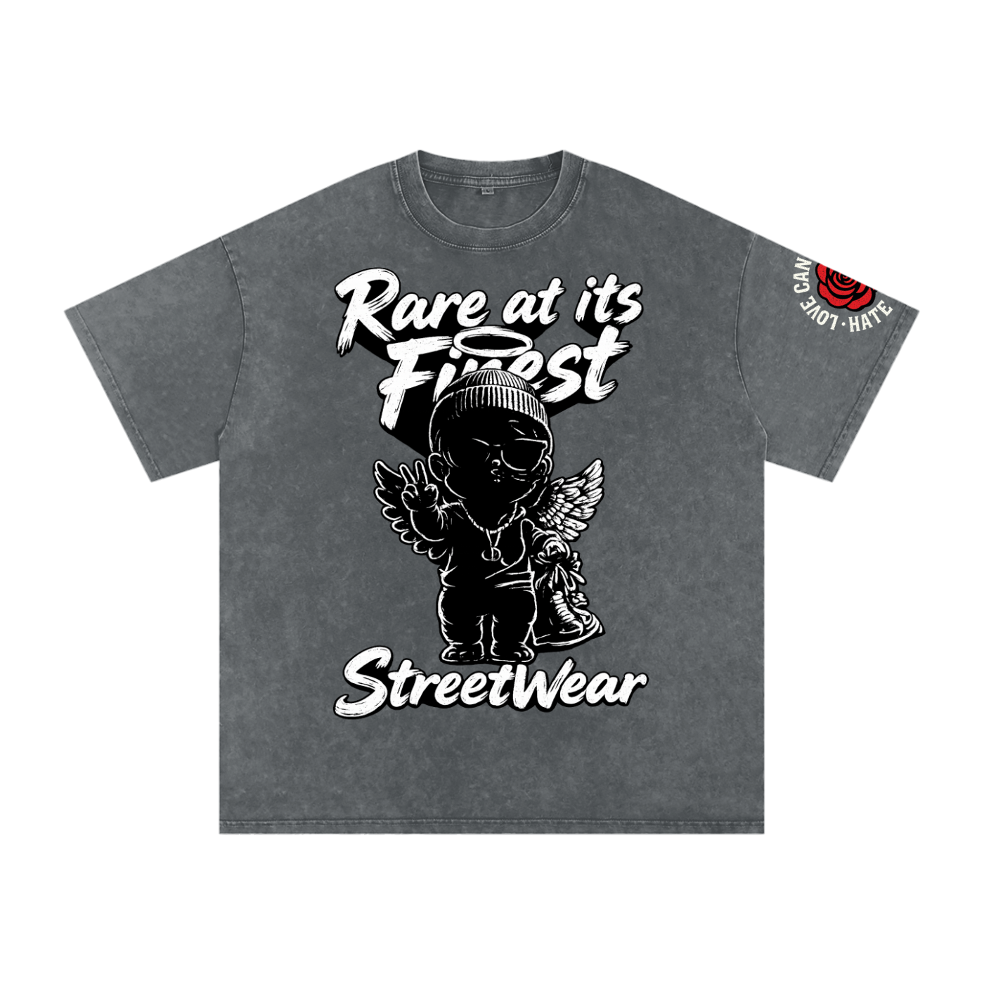 RAIF Snow Washed Oversized Cotton T-Shirt